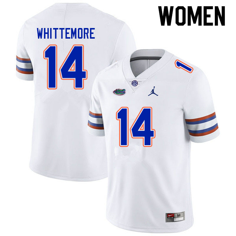 Women #14 Trent Whittemore Florida Gators College Football Jerseys Sale-White